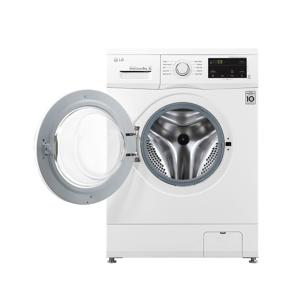 เครื่องซักผ้าฝาหน้า LG 9 กก. สีขาว Inverter Direct Drive รุ่น FM1209N6W