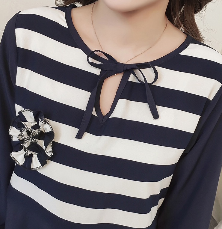 ชุดคลุมท้องเปิดให้นมแบบซิบ ผ้าชีฟอง ทำระบายที่แขน ชายกระโปรง เปิดให้นมแนวนอน M,L,XL,XXL