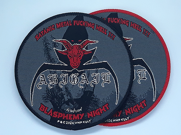 ABIGAIL 'Blasphemy Night' Woven Patches (Circle Shape)