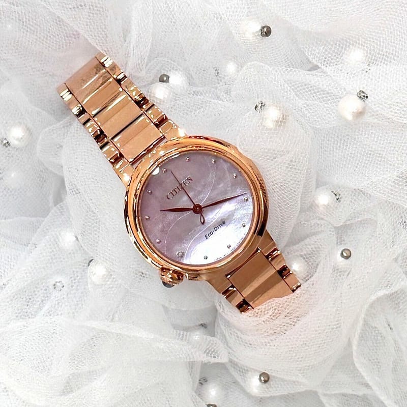Citizen EM0917-81Y นาฬิกาผู้หญิง Eco-Drive Citizen L Rose Gold Women's Watch