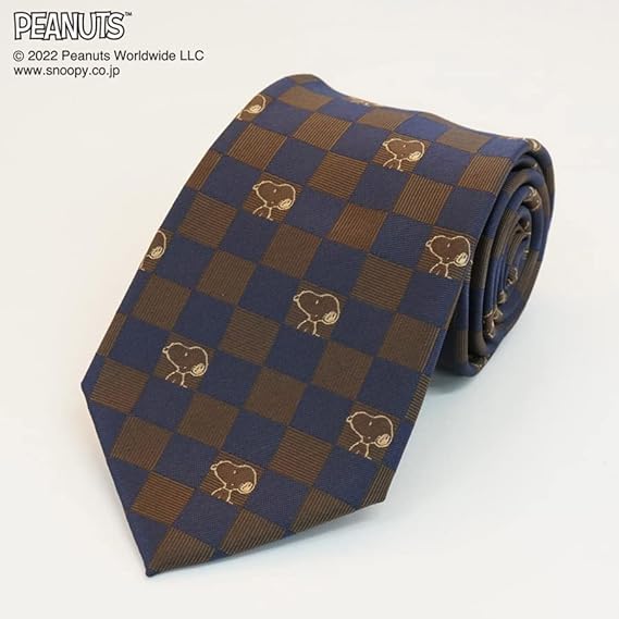 [PRE-ORDER] เนคไท สนูปปี้ PEANUTS Snoopy Necktie ลาย HAPPY BIRTHDAY นำเข้าจากญี่ปุ่น [ピーナッツ] ネクタイ スヌーピー PND48167 BROWN