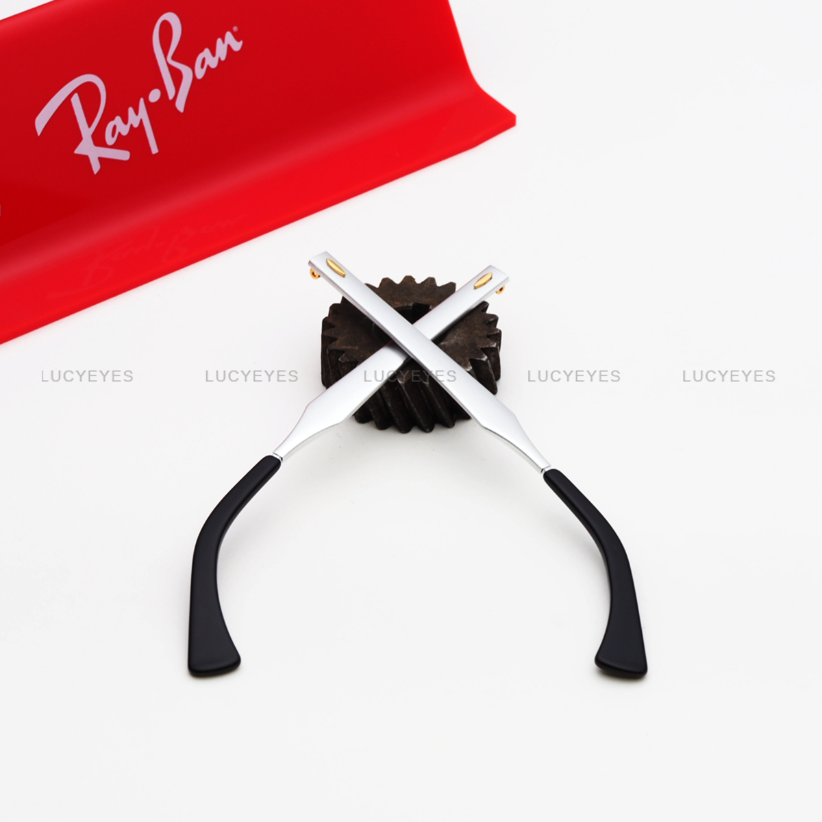 ขาแว่น RAYBAN แท้ 100% RB3507 CLUBMASTER ALUMINUM สีเงิน