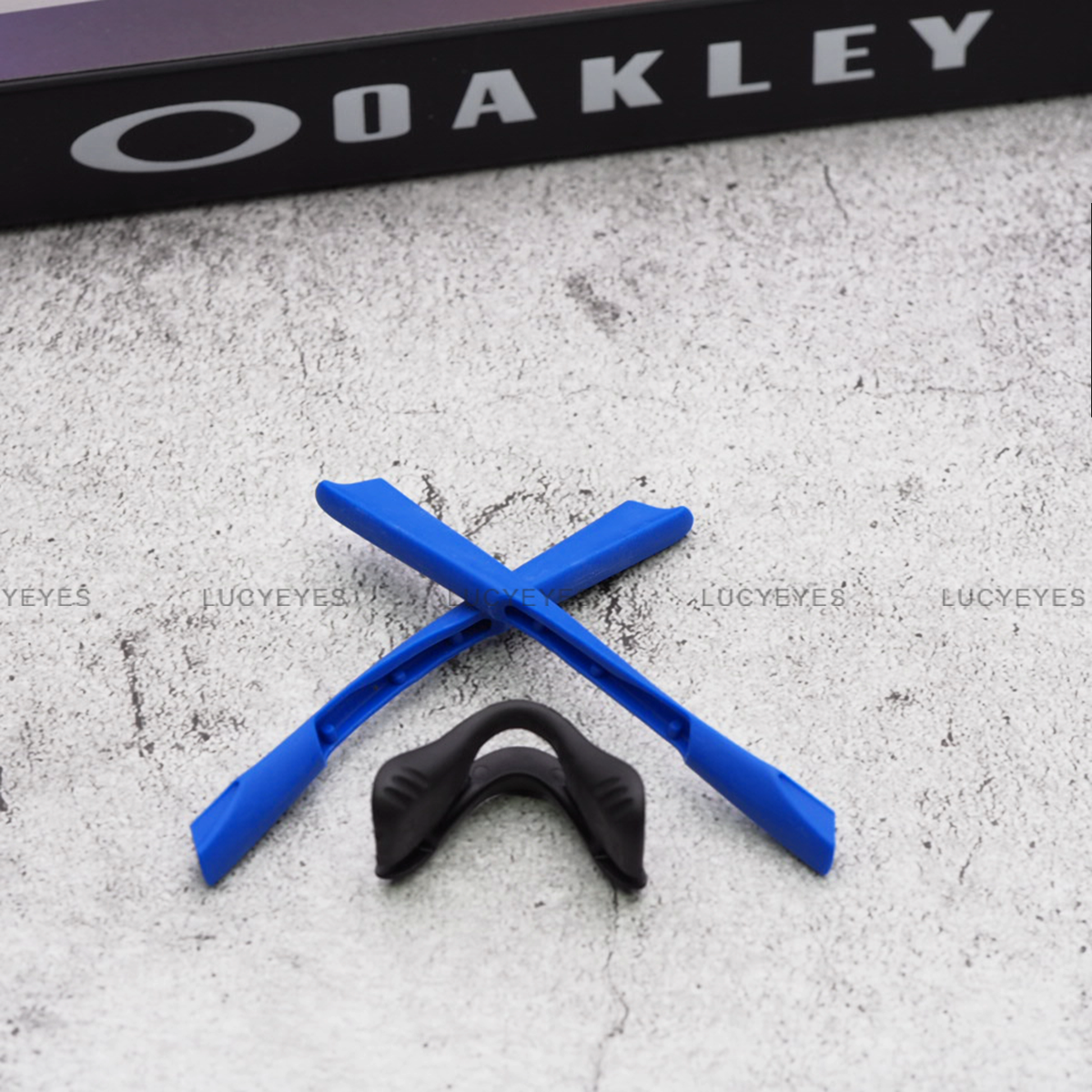 ชุดยางขาแว่น + แป้นจมูก OAKLEY OO9345, M2 FRAME, M2 FRAME XL สีน้ำเงิน