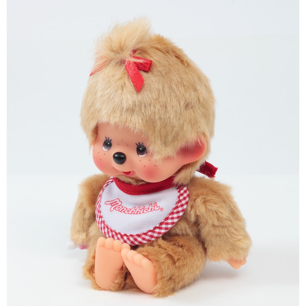 [PRE-ORDER] ตุ๊กตา ม่อนชิชิ ผู้หญิง ขนสีทอง ท่านั่ง Monchhichi Standard Sitting Beige Girl Size 20 cm モンチッチ スタンダードS ベージュ 女の子
