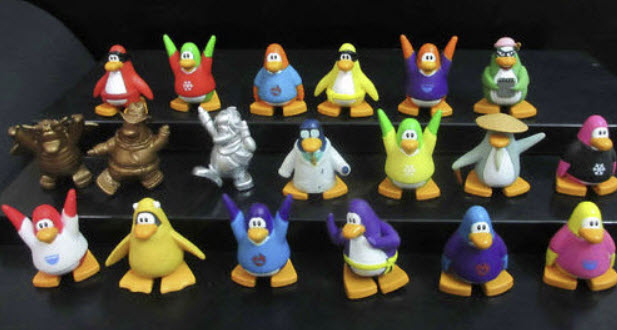 มินิ ฟิคเกอร์ Club Penguin คละแบบ 19 ตัว