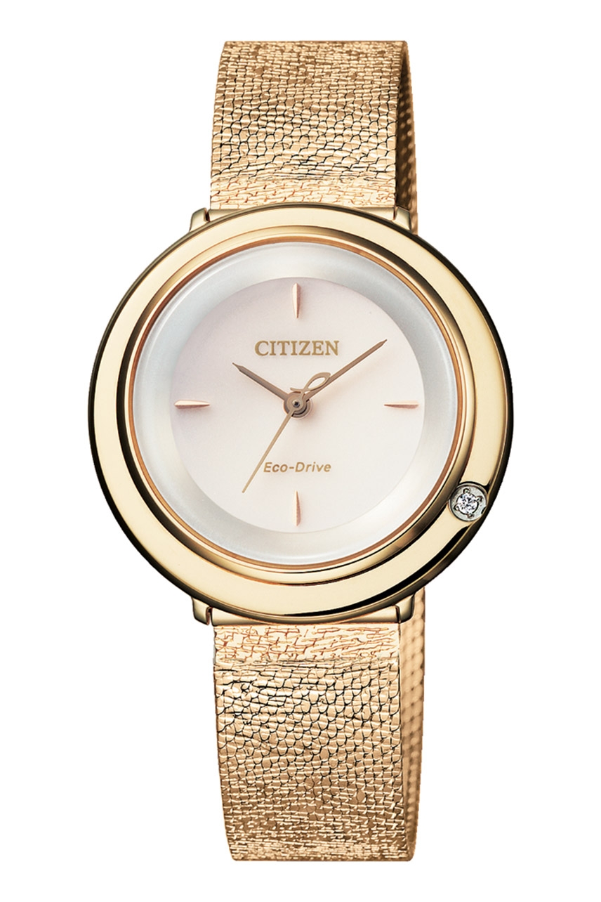Citizen EM0643-84X นาฬิกาผู้หญิง Citizen L Ambiluna Eco-Drive Mesh Women's Watch