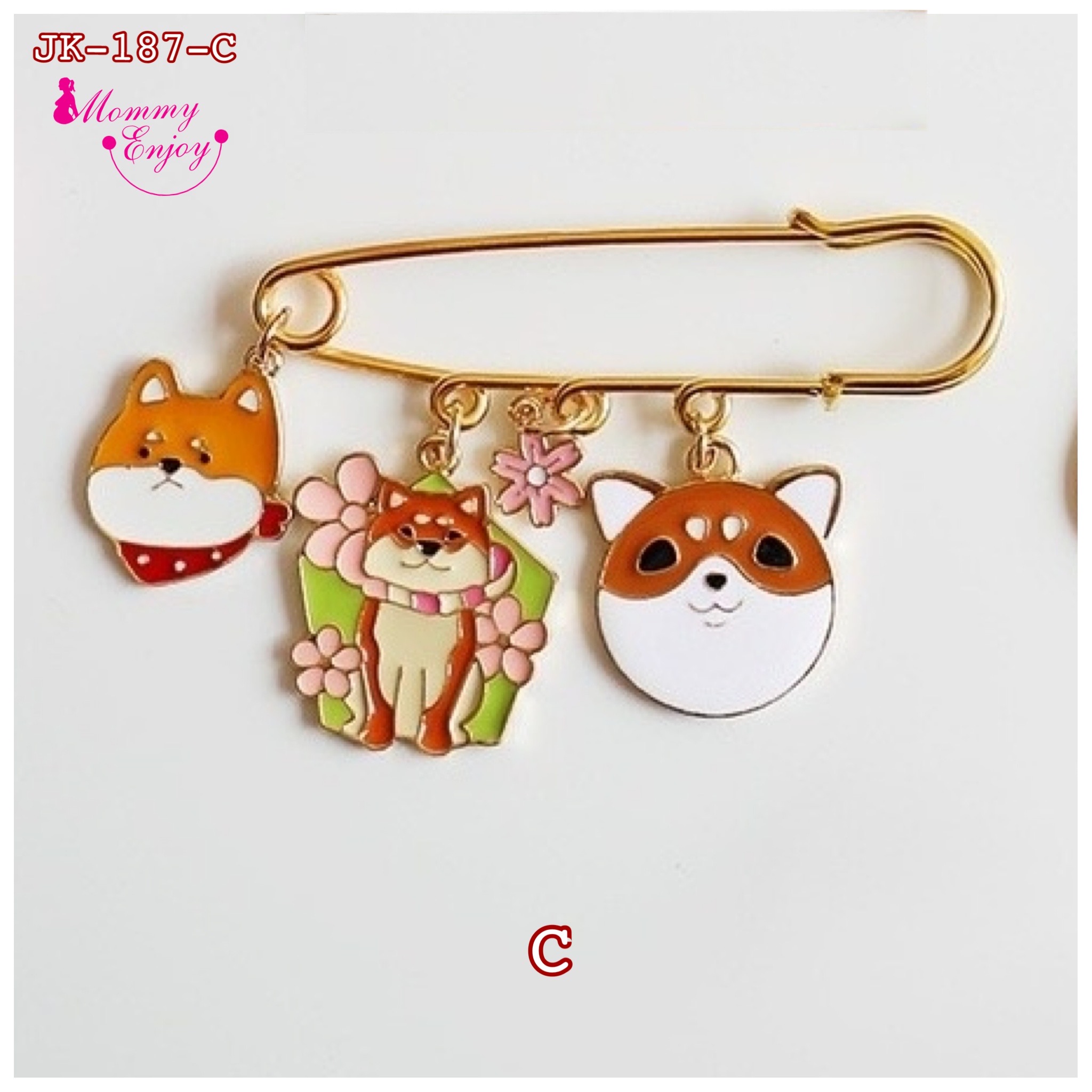 เข็มกลัดติดชุด เข็มกลัดคนท้อง ติดเพื่อความสวย หรือติดเพื่อความเชื่อก็ได้ น่ารักลงตัว เซตหมาน้อย