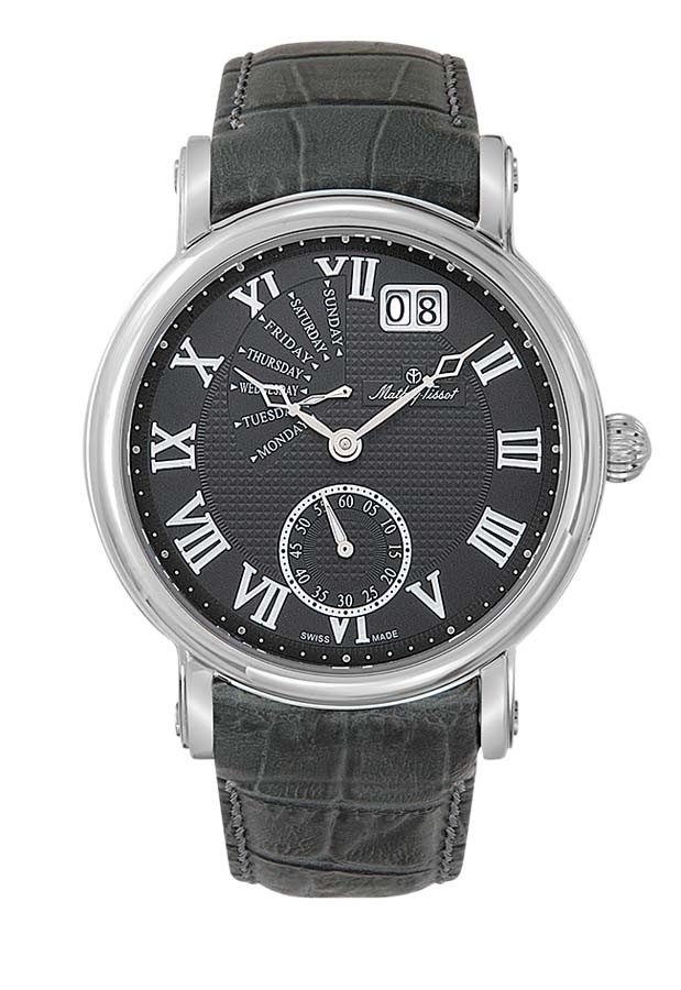 Mathey-Tissot H7020AS นาฬิกาผู้ชาย Retrograde Grey Dial Quartz Men's Watch