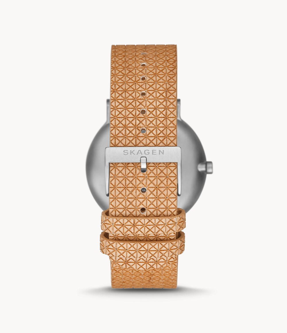 Skagen SKW6746 นาฬิกาผู้ชาย Aaren Naturals Limited Edition Wood Veneer Strap Quartz Men's Watch