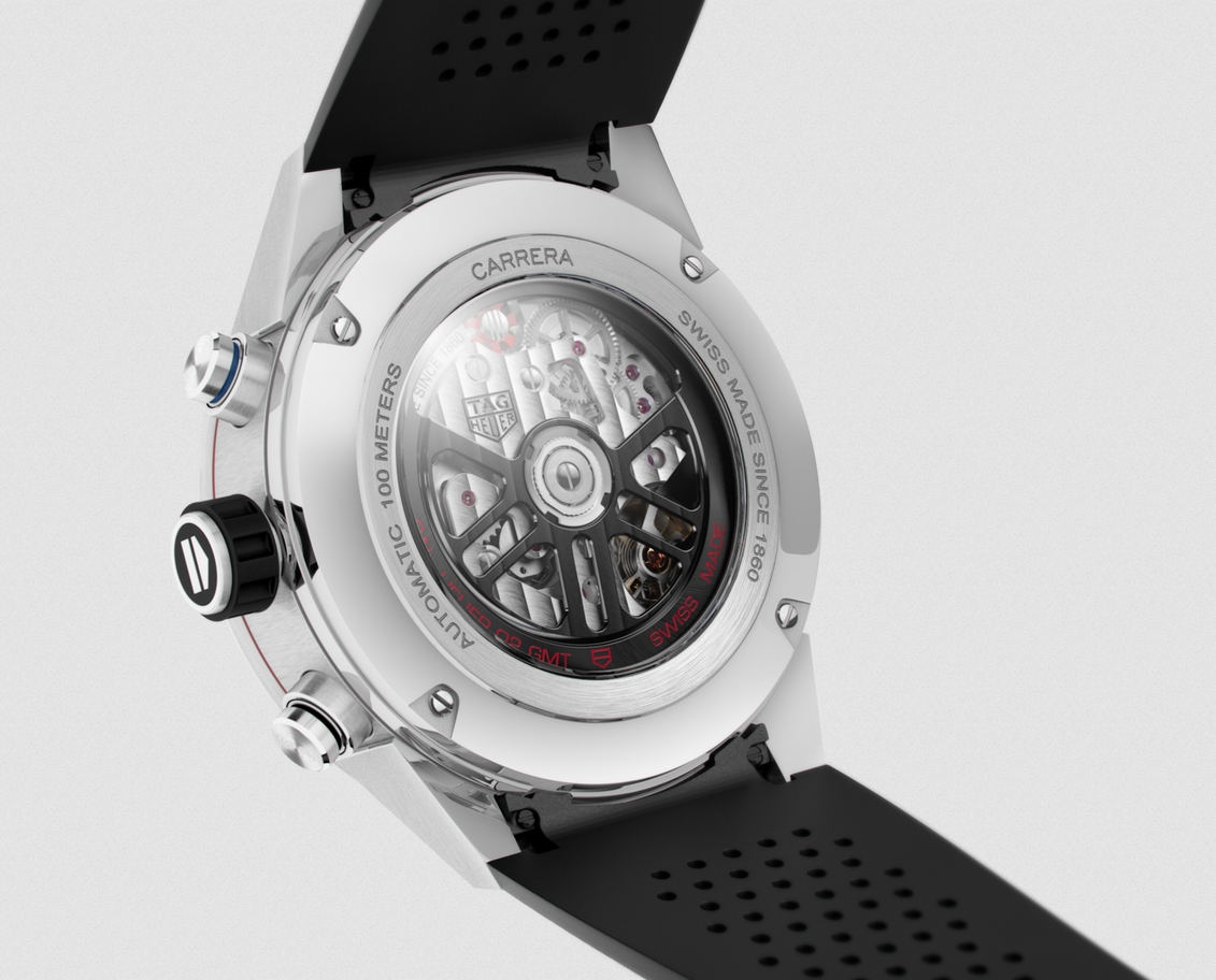 Tag Heuer CBG2A1Z.FT6157 นาฬิกาผู้ชาย Carrera Automatic Chronograph Batman Bezel GMT 45m Men's Watch