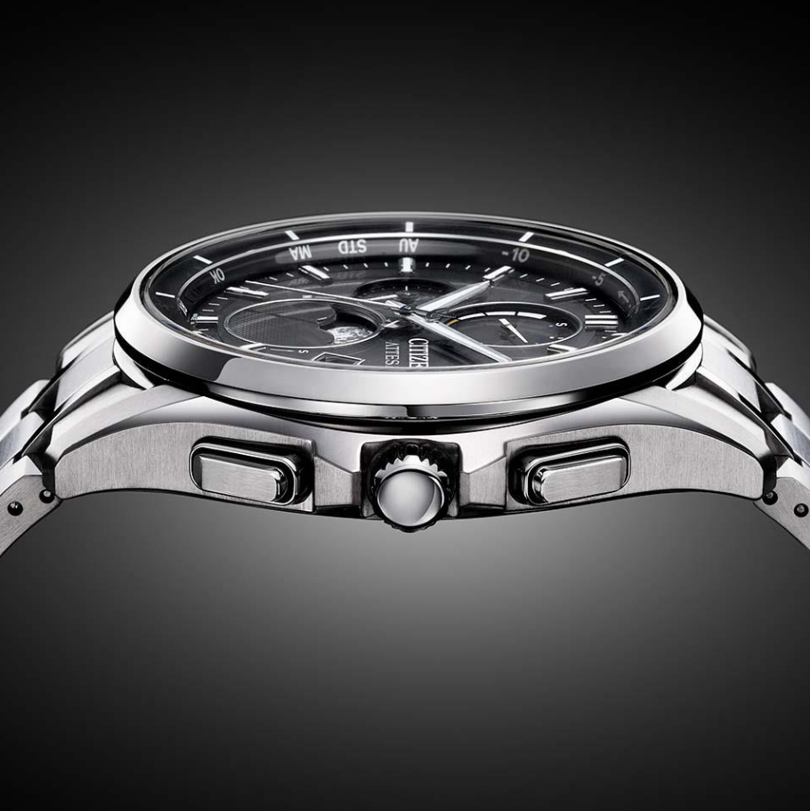 Citizen BY1001-66E นาฬิกาผู้ชาย Attesa Radio Controlled Eco-Drive Titanium Men's Watch