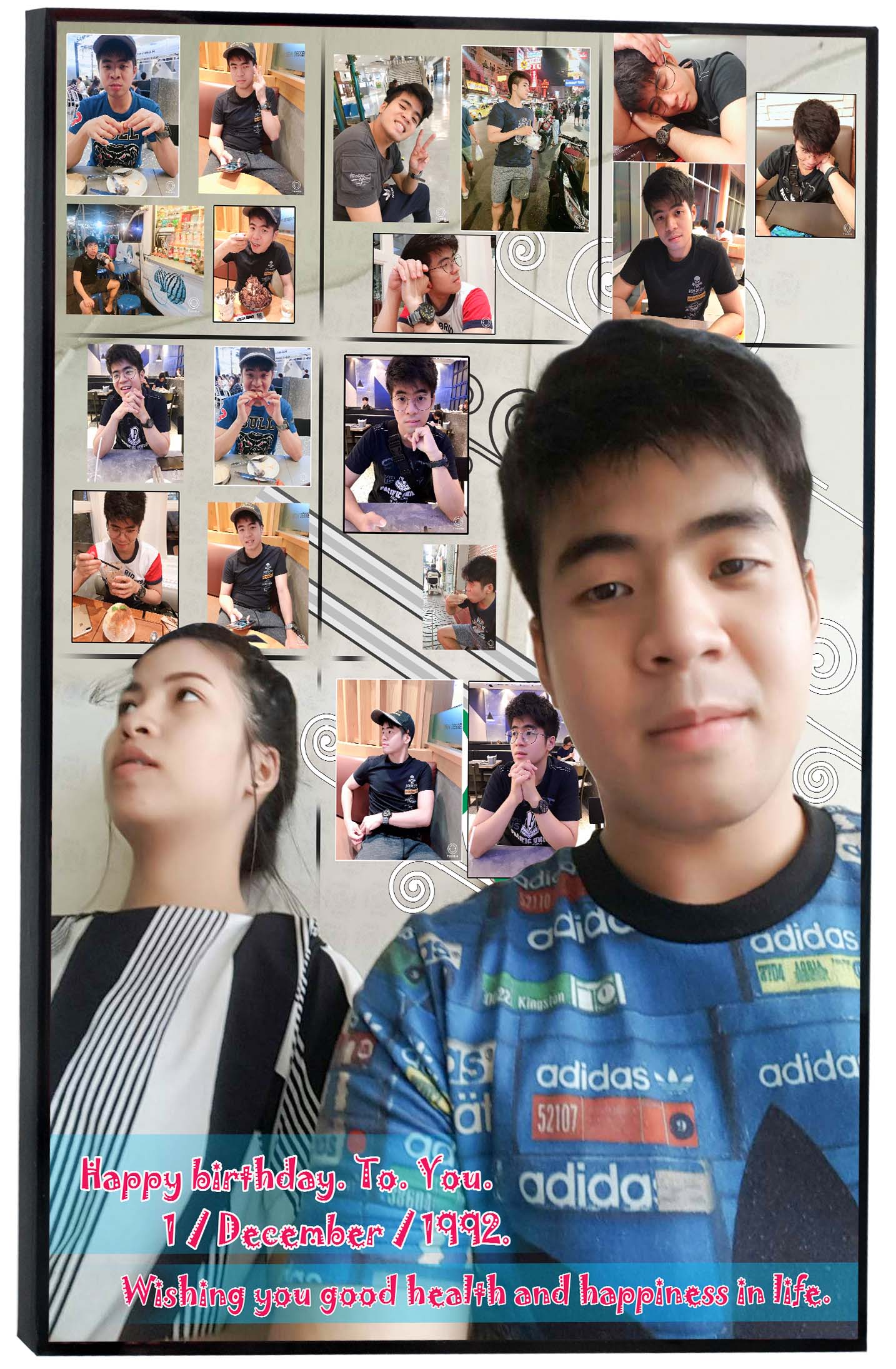 ของขวัญวันเกิด รวมรูป 20x30 นิ้ว กรอบลอยด้าน