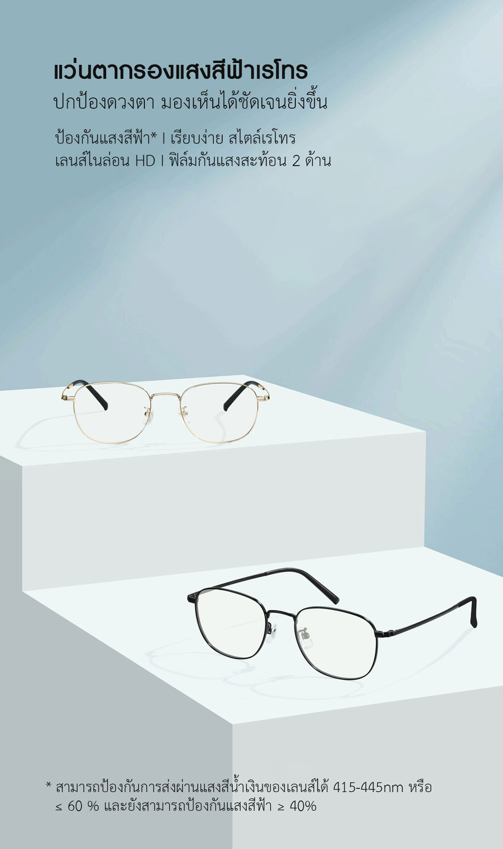 Xiaomi Retro Anti-Blue Light Glasses - แว่นตากรองแสงสีฟ้าเรโทร