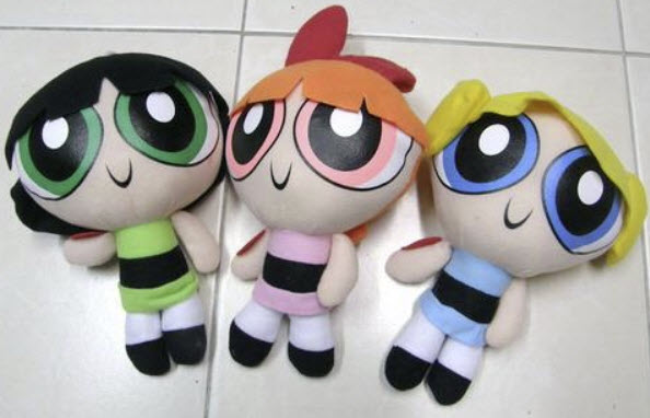 เพาเวอร์พัฟ เกิร์ล (Powerpuff Girls) ชุด 3 ตัว ขนาด 9 นิ้ว
