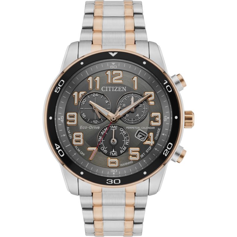 Citizen BL5516-58H นาฬิกาผู้ชาย Eco-Drive Chronograph Perpetual Calendar Alarm Men's Watch