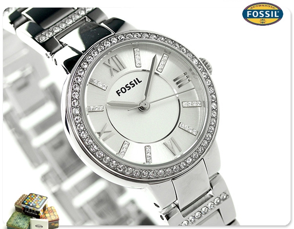 Fossil ES3282 นาฬิกาผู้หญิง Fossil รุ่น ES3282, Virginia Silver Dial Women's Watch