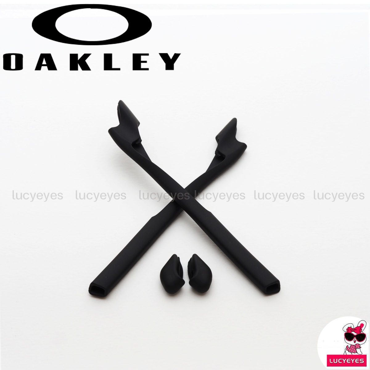 ชุดยางขาแว่น + แป้นจมูก OAKLEY OO9153, HALF JACKET 2.0 สีดำ