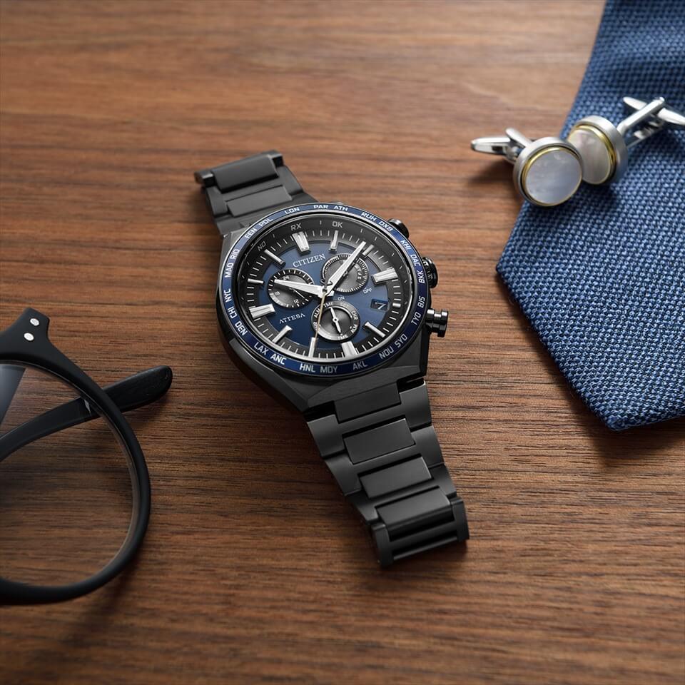 Citizen CB5967-66L นาฬิกาผู้ชาย Attesa Atomic Timekeeping / Super Titanium™ Eco-Drive Men's Watch