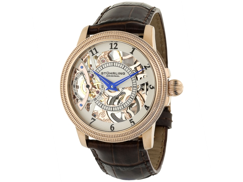 Stuhrling Original 228.33452 นาฬิกาผู้ชาย Symphony Saturnalia Brumalia Mechanical Hand-wind Skeleton Men's Watch