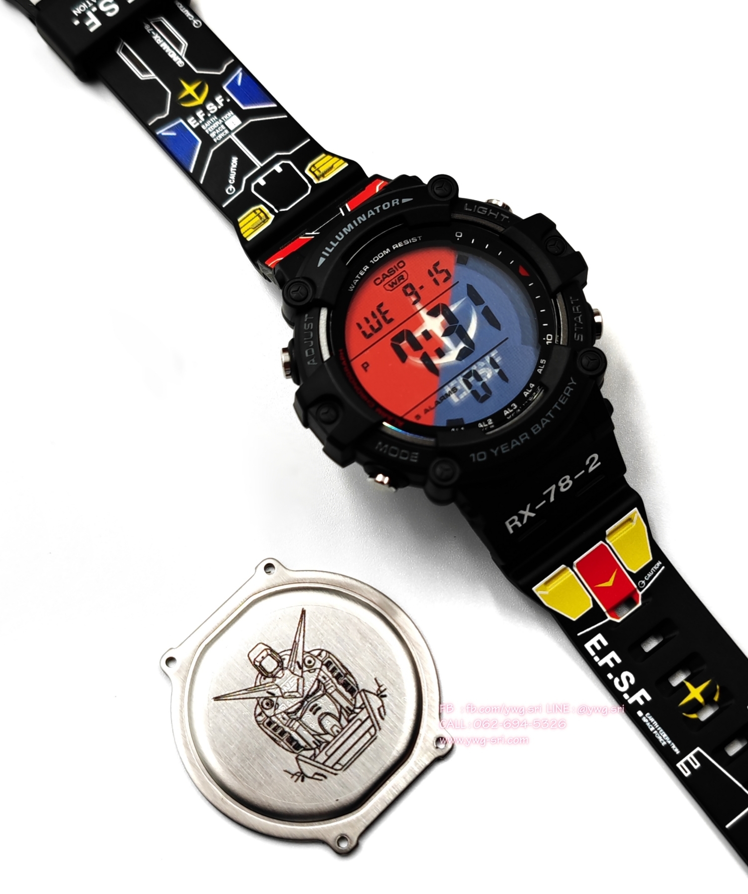 CASIO CUSTOM RX-78-2 Gundam (AE-1500WH) แบบ2