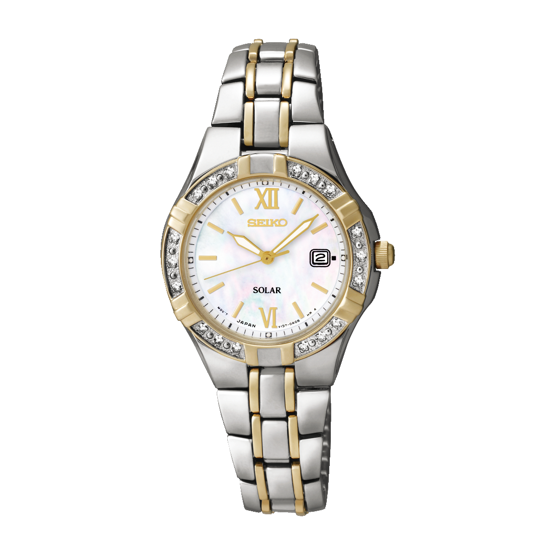 Seiko SUT068 นาฬิกาผู้หญิง Solar MOP Dial Women's Watch