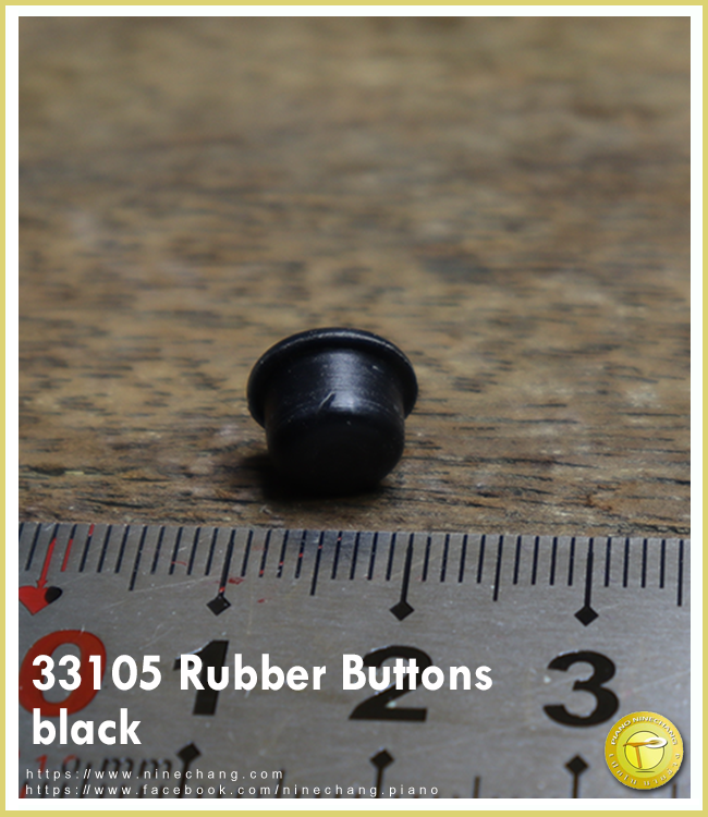 33105 Rubber Buttons black