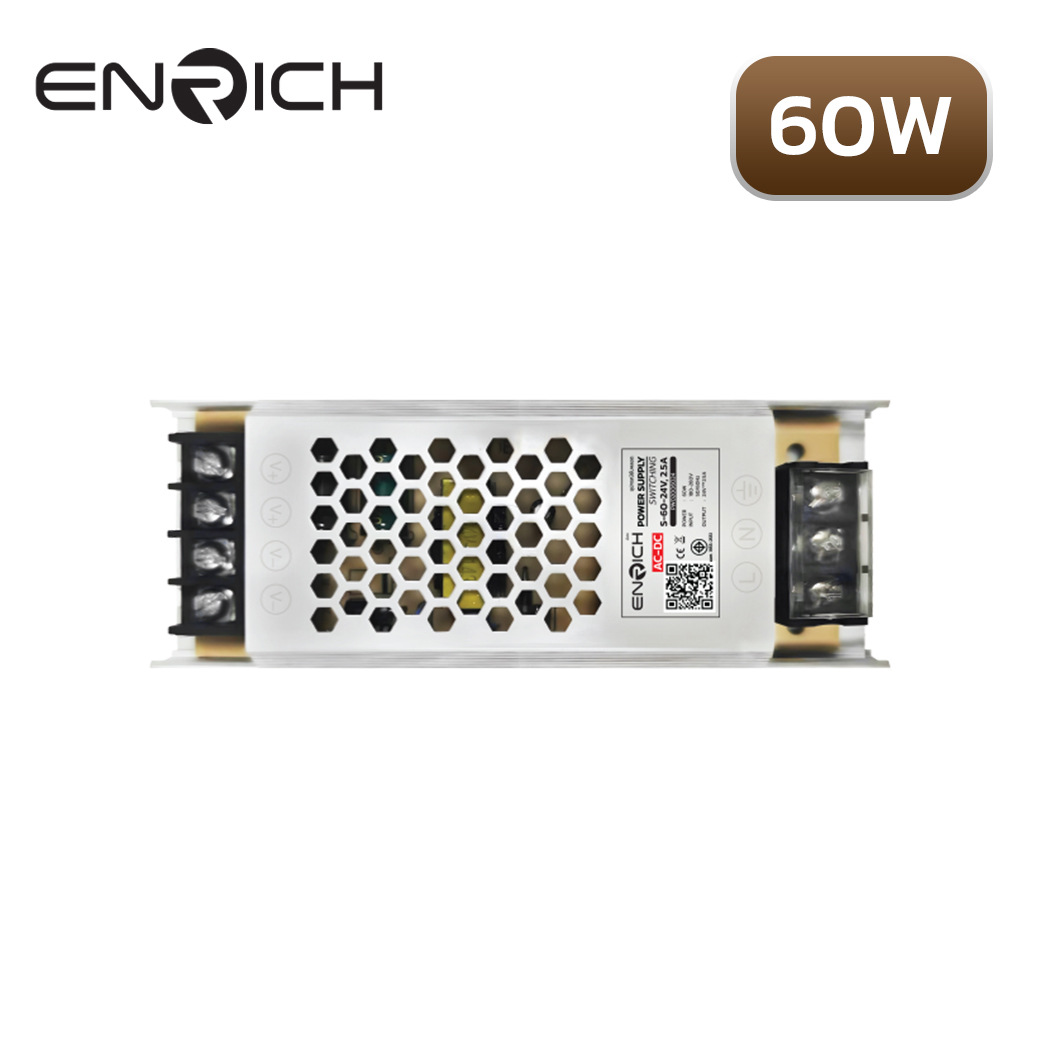 สวิทช์ชิ่ง พาวเวอร์ซัพพลาย ENRICH S-60-24V 2.5A 60W