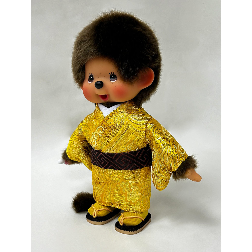 [PRE-ORDER] ตุ๊กตา ม่อนชิชิ กิโมโน สีทอง Size S ม่อนชิชิคุง Monchhichi Gold Kimono Boy 15 x 8 x 21 cm นำเข้าจากญี่ปุ่น オリジナル お着物モンチッチ 男の子 金 IPM-53
