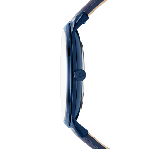 Fossil FS5448 นาฬิกาผู้ชาย Fossil รุ่น FS5448, The Minimalist Two-Hand Indigo Blue Leather Men's Watch