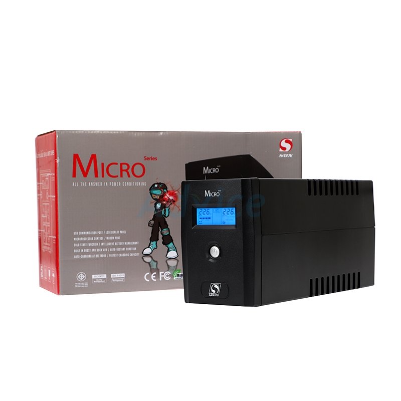 เครื่องสำรองไฟฟ้า (UPS)Sun micro 1,000VA