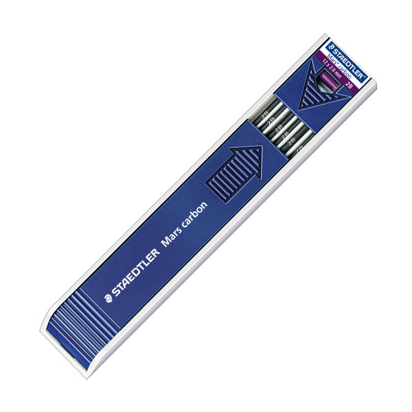 ไส้ดินสอกดเขียนแบบ 2mm. STAEDTLER Mars Carbon 2B