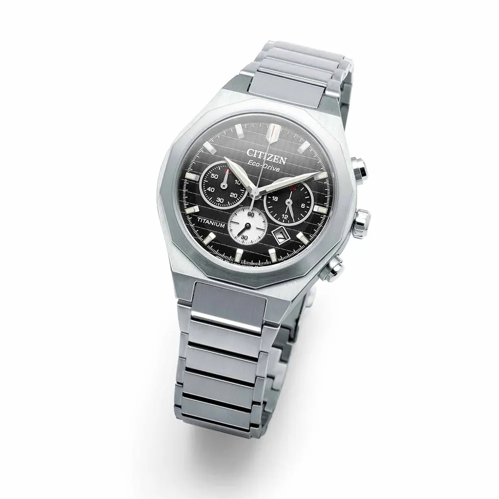 Citizen CA4690-51E นาฬิกาผู้ชาย Zenshin Chronograph Eco-Drive Super-Titanium Men's Watch