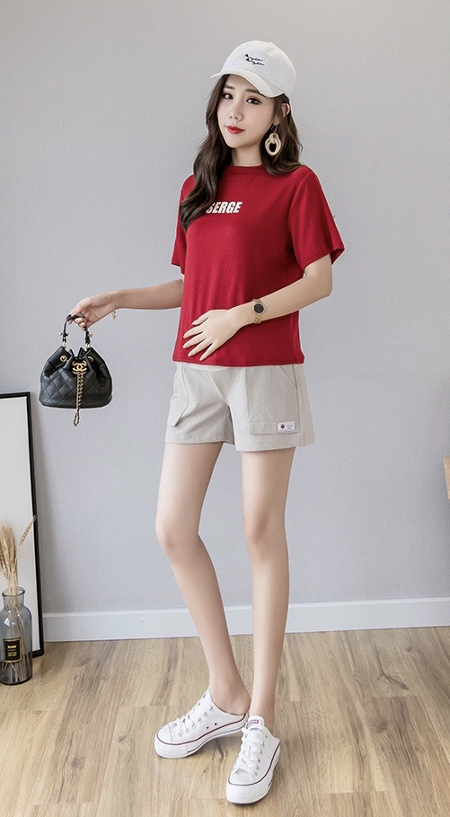 กางเกงคนท้องแฟชั่นเกาหลี ขาสั้น มากัน 5 สี มีผ้าพยุงครรภ์ ผ้านิ่มใส่สบายมากๆ M,L,XL,XXL