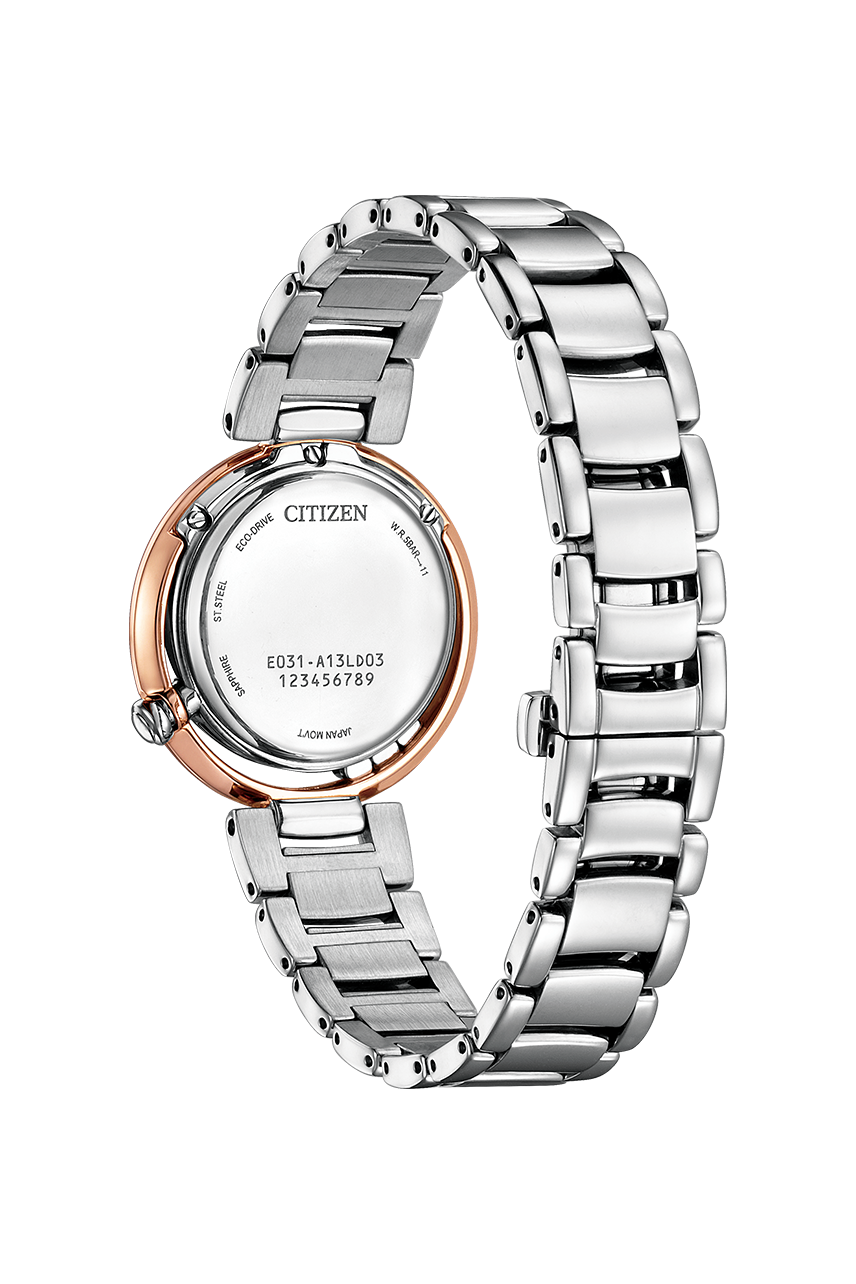 Citizen EM1114-80Y นาฬิกาผู้หญิง Eco-Drive Diamond: 10 Pcs Women's Watch