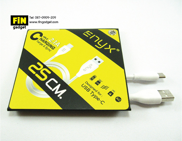 สายชาร์จสั้น ENYX 2.1A ชาร์จเร็วมีพอร์ทType C, Micro USB, iPhone