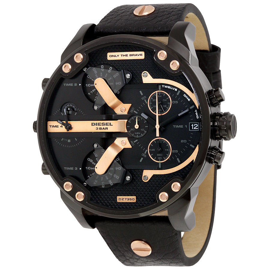 Diesel DZ7350 นาฬิกาผู้ชาย Diesel รุ่น DZ7350, Mr. Daddy 2.0 Quartz Chronograph Black Dial Men's Watch
