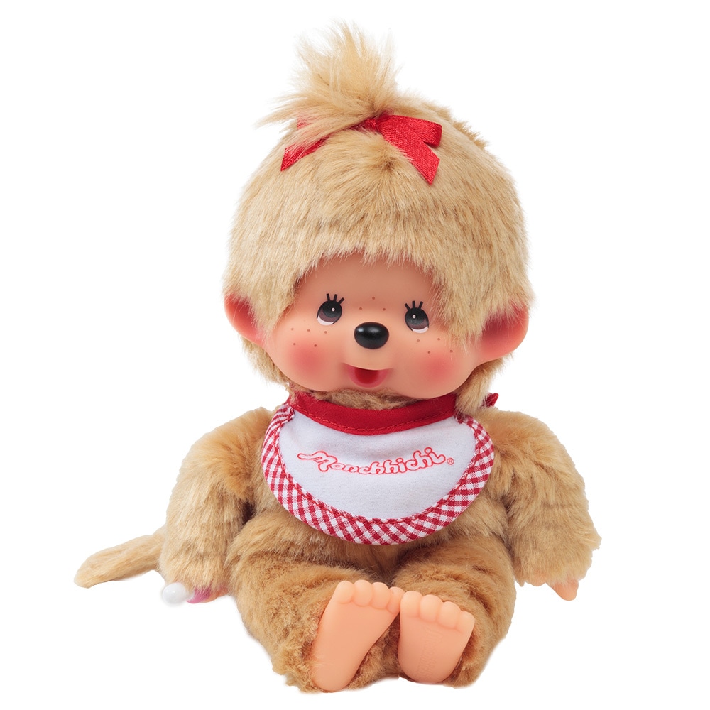 [PRE-ORDER] ตุ๊กตา ม่อนชิชิ ผู้หญิง ขนสีทอง ท่านั่ง Monchhichi Standard Sitting Beige Girl Size 20 cm モンチッチ スタンダードS ベージュ 女の子