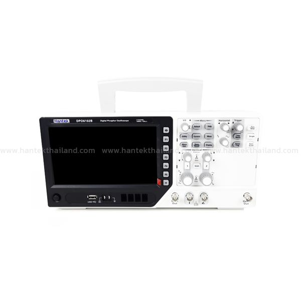 Hantek DPO6102B ดิจิตอลฟอสเฟอร์ออสซิลโลสโคป แบบตั้งโต๊ะ ขนาด 100MHz 2ช่อง (จอสัมผัส)