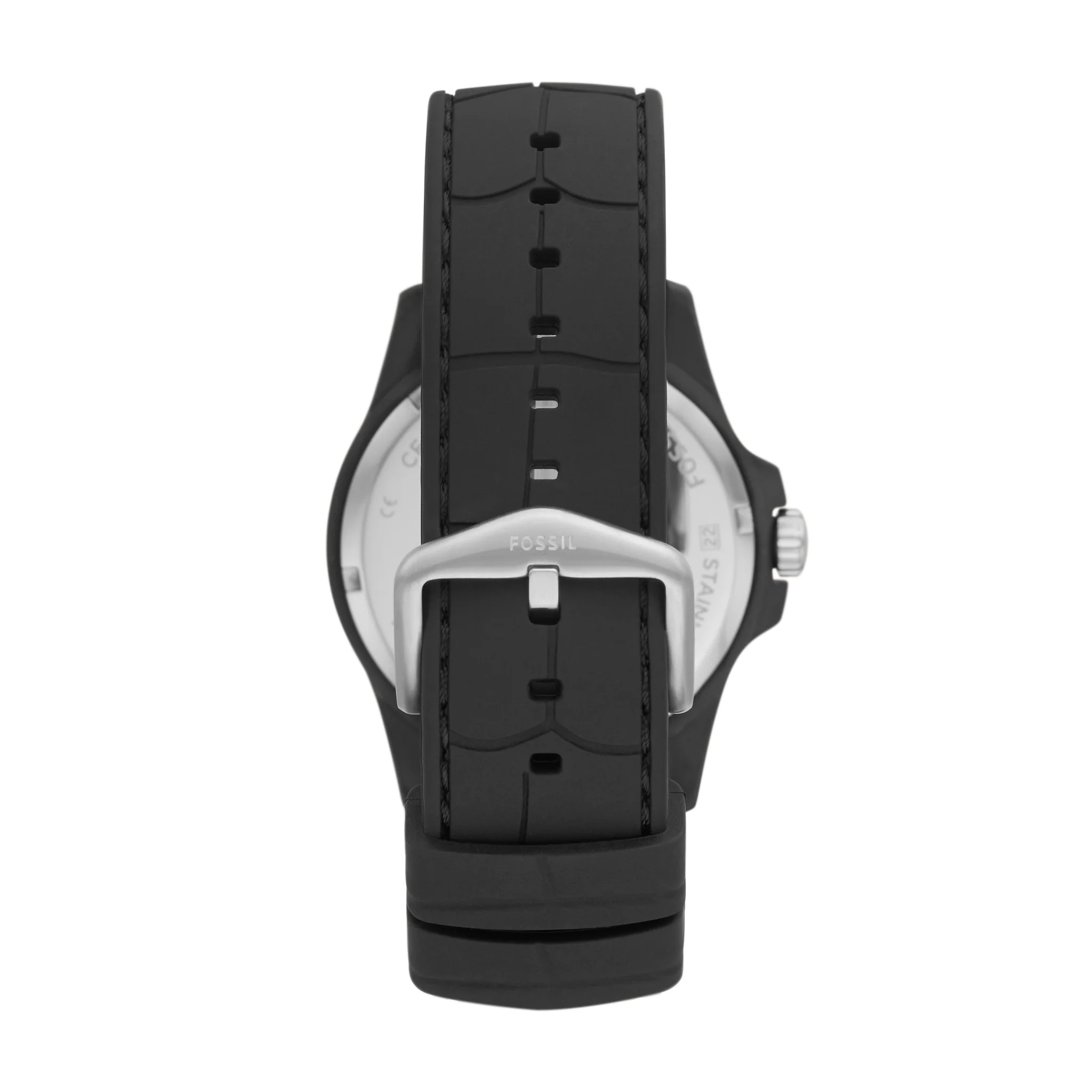 Fossil CE5023 นาฬิกาผู้ชาย FB-01 Three-Hand Date Black Silicone Quartz Men's Watch