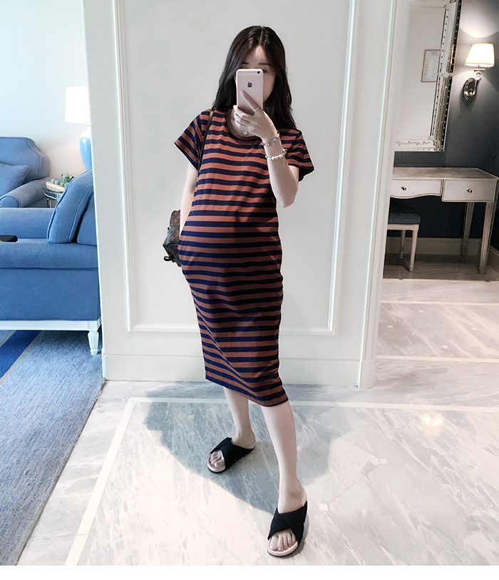 ชุดคลุมท้องแฟชั่นน่ารัก ผ้ายืดนิ่ม ไม่ร้อน มีกระเป๋าข้าง ลายและสี สวยค่ะ M L XL XXL