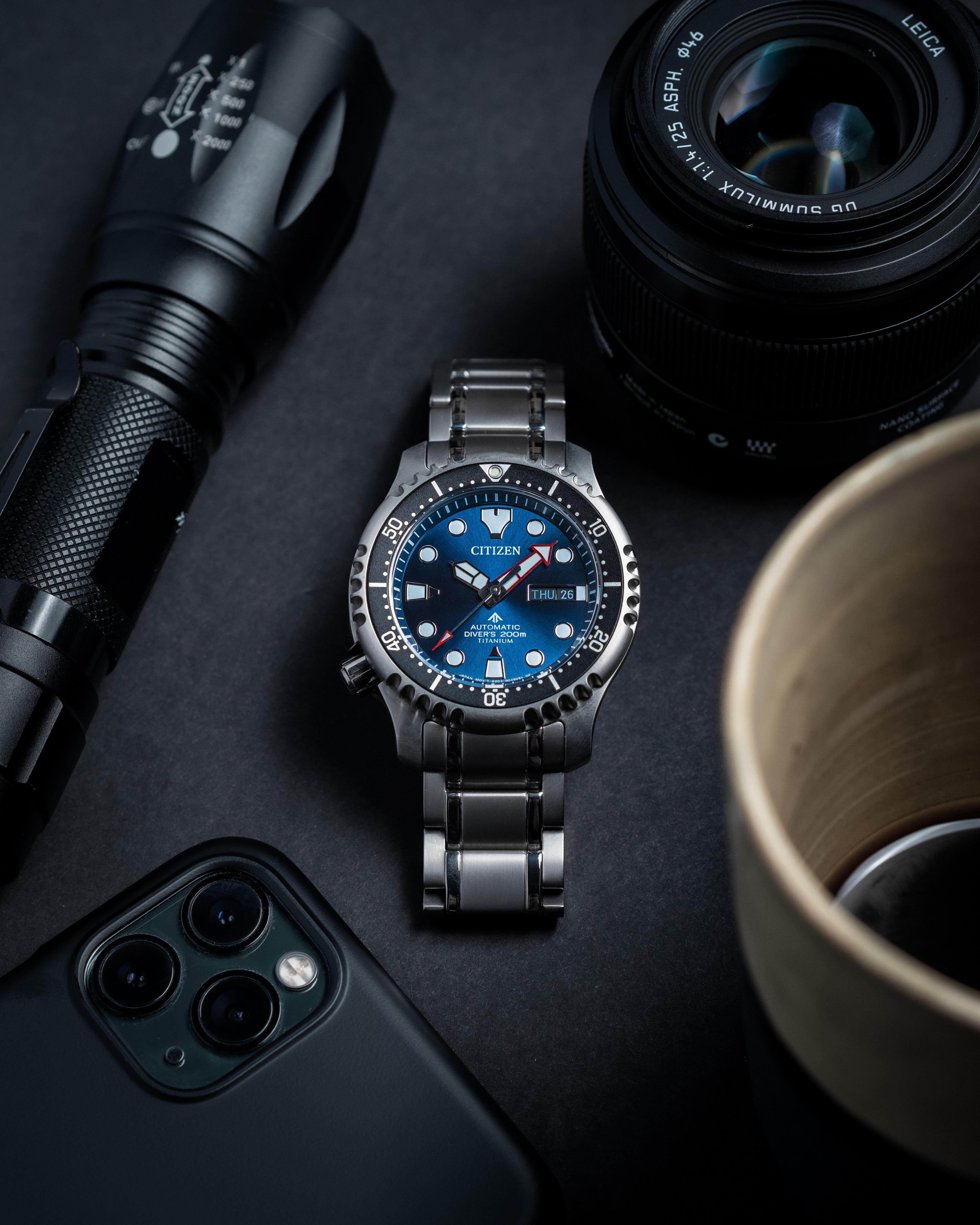 Citizen NY0100-50M นาฬิกาผู้ชาย Promaster Automatic Diver Super Titanium Men's Watch