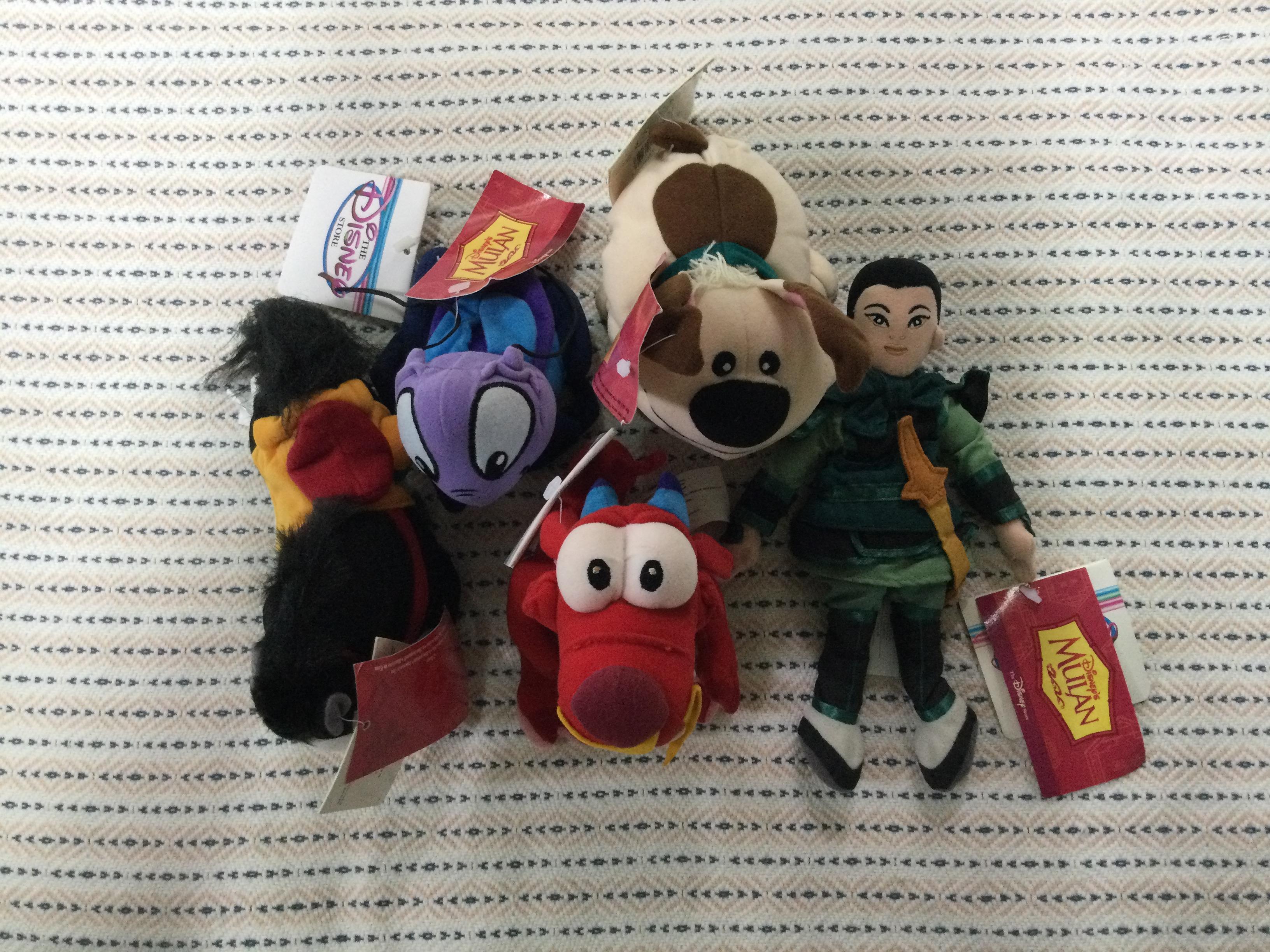 ตุ๊กตารวมตัวการ์ตูน มู่หลาน (Mulan) ครบชุด 5 ตัว ขนาด 6-9 นิ้ว