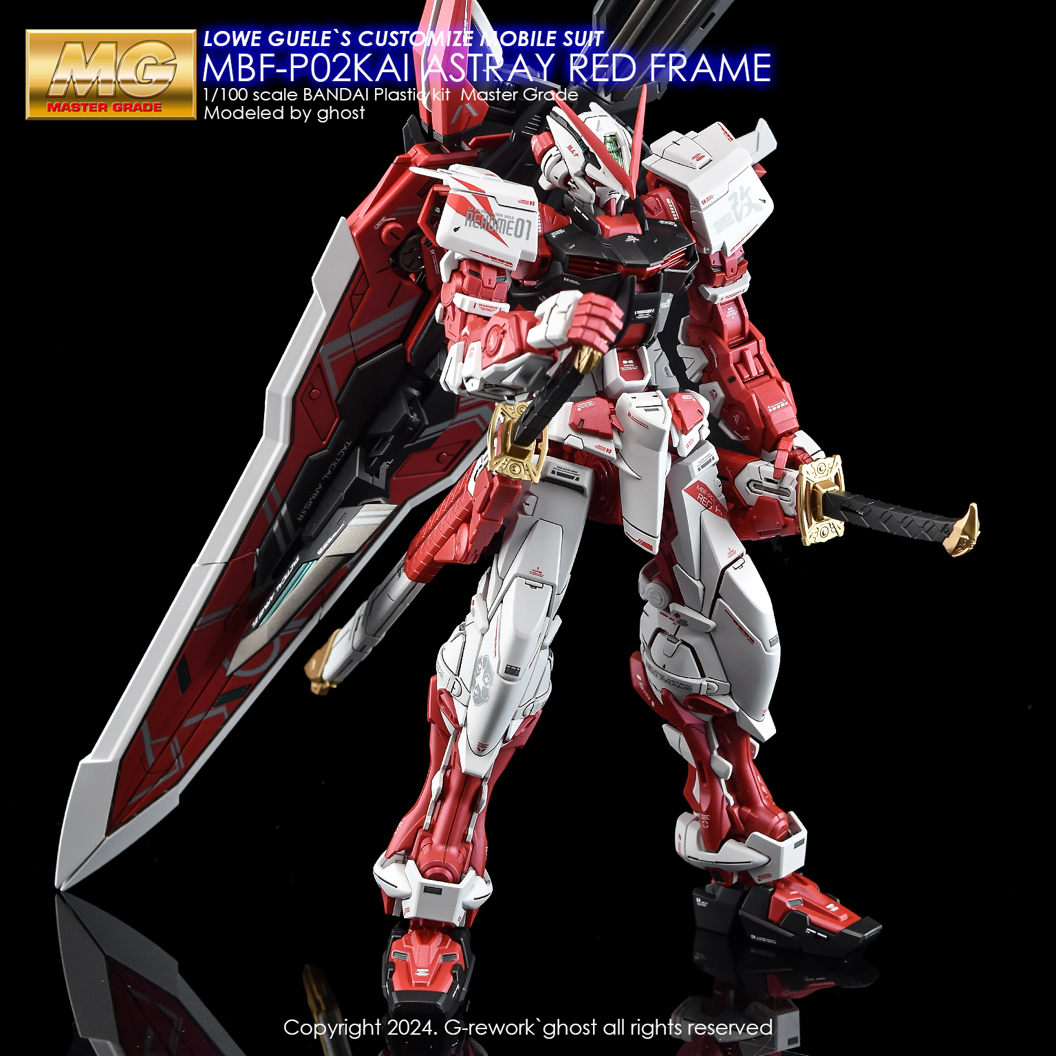 G-REWORK CUSTOM DECAL MG ASTRAY RED FRAME Kai