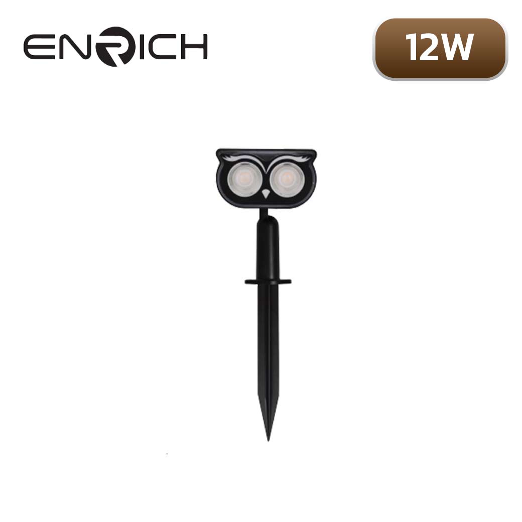 โคมไฟสนามโซล่าเซลล์ LED ENRICH 12W SPY