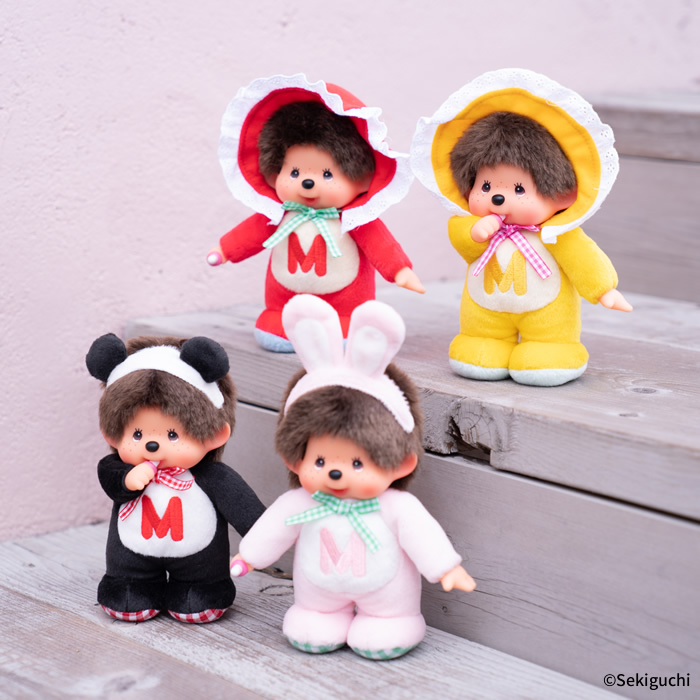 [PRE-ORDER] ตุ๊กตาม่อนชิชิ ครบเซ็ท 4 ตัว Monchhichi Retro Chic Series 4 pcs Size S นำเข้าจากญี่ปุ่น レトロチックモンチッチ Sサイズ