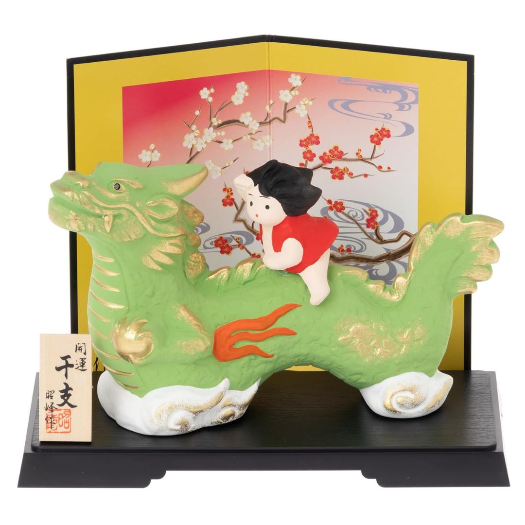 [PRE-ORDER] มังกรเขียว เด็กชายขี่มังกร (L) ฮวงจุ้ยโต๊ะทำงาน เสริมโชคลาภ ปีมังกร นำเข้าจากญี่ปุ่น Dragon Zodiac 2024