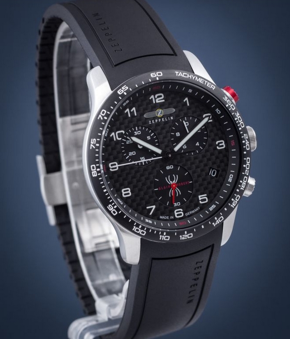 Zeppelin 72944-KB นาฬิกาผู้ชาย Night Cruise Alain Robert Chronograph Quartz Men's Watch