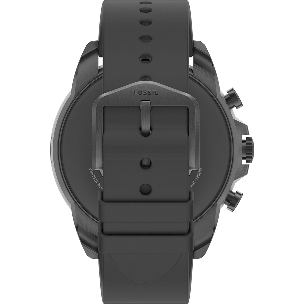 Fossil FTW4061 นาฬิกาผู้ชาย Gen 6 Smartwatch Black Silicone Men's Watch