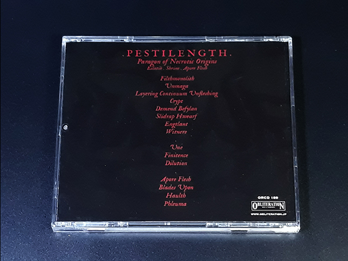 PESTILENGTH'Paragon of Necrotic Origins' CD