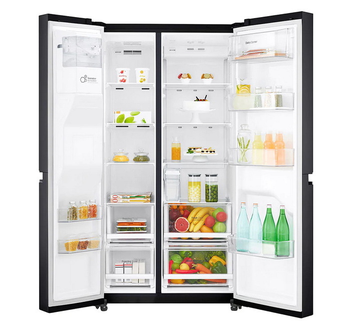 SIDE BY SIDE LG GC-L247CQAV.AMCPLMT 21.7 คิว สีดำ